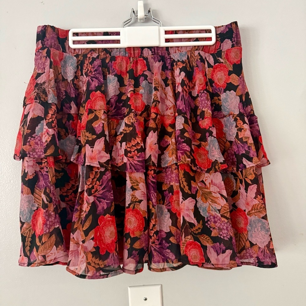 🌻Torrid Vibrant Floral Ruffle Mini Skirt